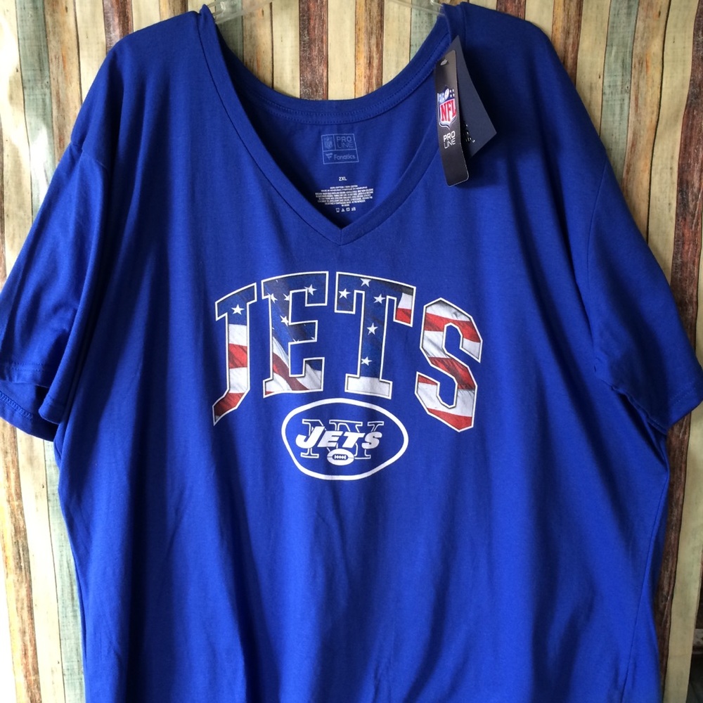New Pro Line Fanatics Patriotic New York Jets tee